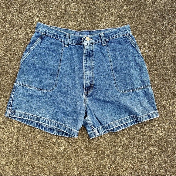 Wrangler Pants - Women’s 2000s Y2K Wrangler Denim Pork Chop Pocket Jean Shorts Size 30